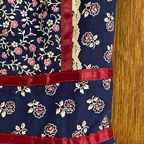 Gunne Sax by Jessica Mcclintock Calico Blue Dress Small Prairie - Picture 6 of 10